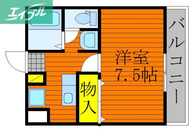 MSDハイツ(1K/3階)の間取り写真