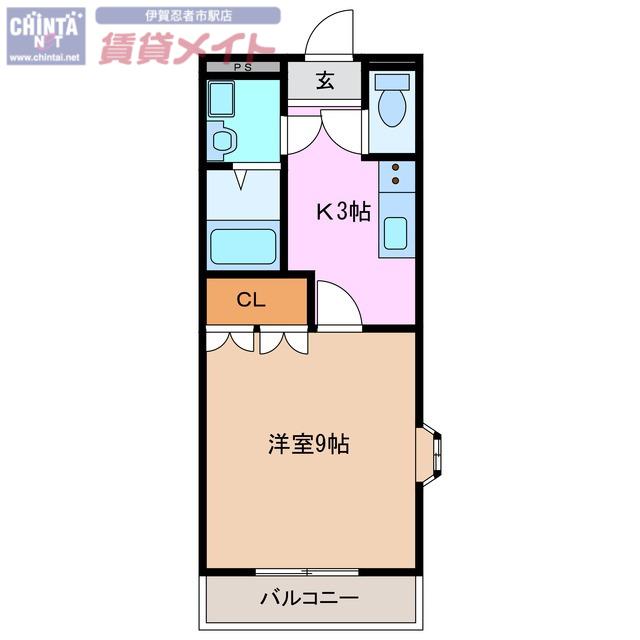 レバンテ(1K/1階)の間取り写真
