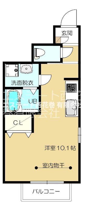 LEBEL TWEE(ワンルーム/1階)の間取り写真