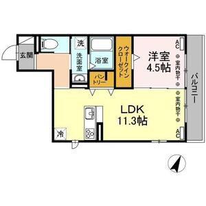 ささら弐番館(1LDK/3階)の間取り写真