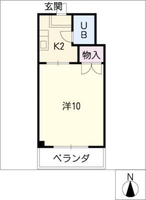 メゾン サンドミール(1K/3階)の間取り写真