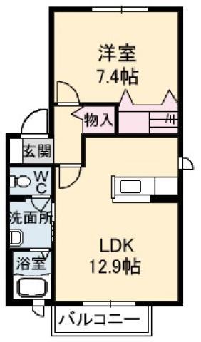シャーメゾン昭和I棟(1LDK/1階)の間取り写真