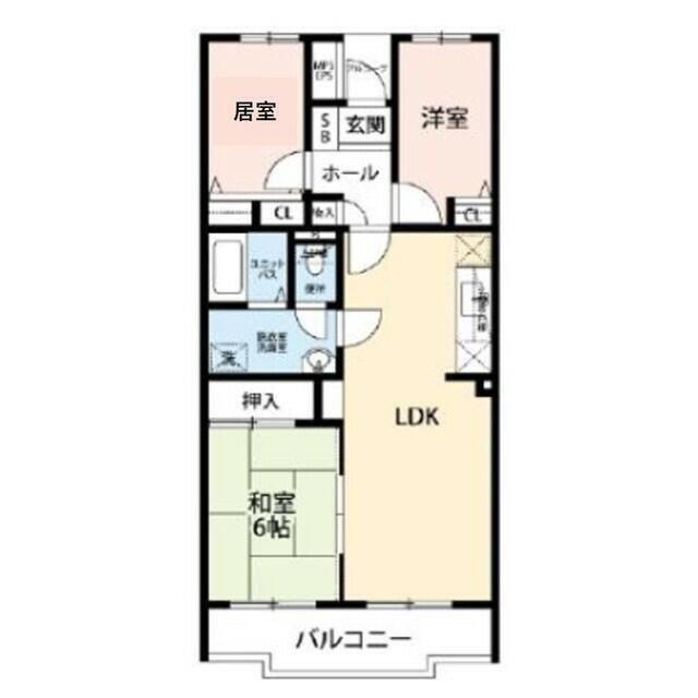 グランシャリオ千間台(3LDK/5階)の間取り写真