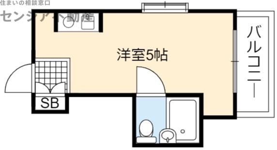 リエールハイム(ワンルーム/4階)の間取り写真