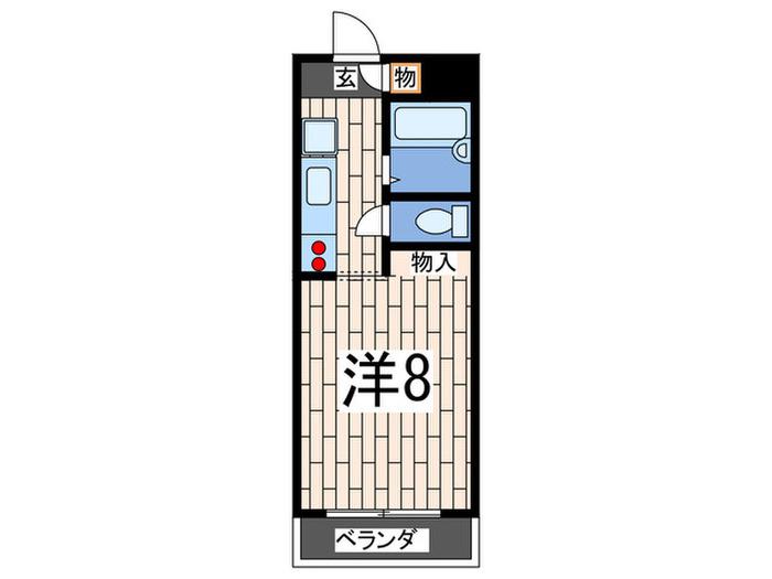 カーサ703(ワンルーム/2階)の間取り写真