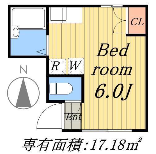 テラスハウス西新井(ワンルーム/1階)の間取り写真