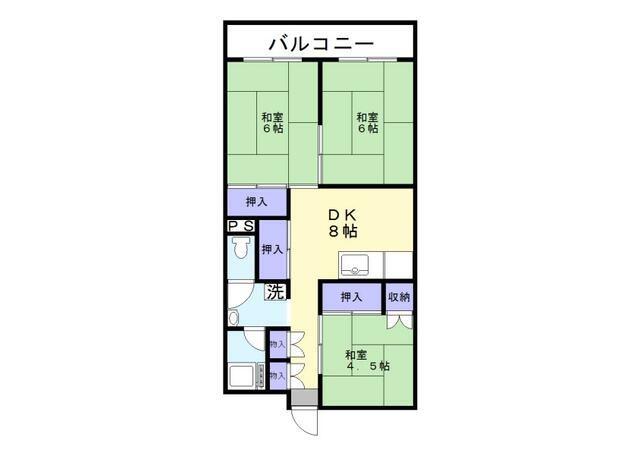 第3松島ビル(3DK/3階)の間取り写真