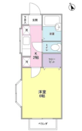 シャルマンコート(1K/2階)の間取り写真