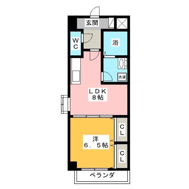 SOLARE横浜(1LDK/3階)の間取り写真