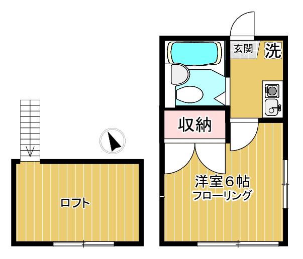 サニ-スポット(1K/2階)の間取り写真
