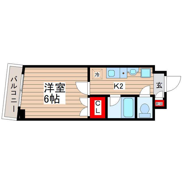 モンシェール錦糸町弐番館(1K/5階)の間取り写真