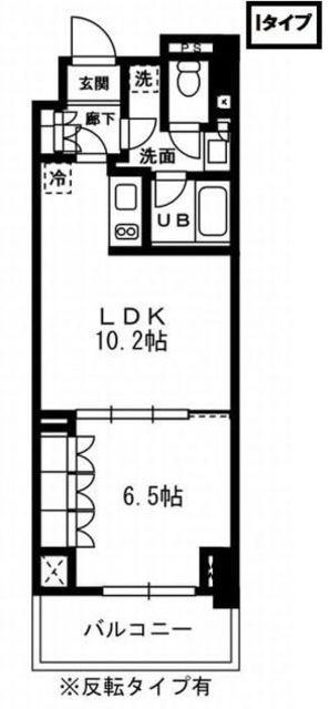 レジディア杉並方南町(1LDK/3階)の間取り写真