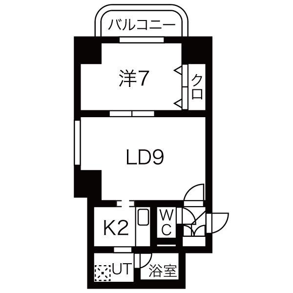 パルクアレース・ダハイム(1LDK/5階)の間取り写真