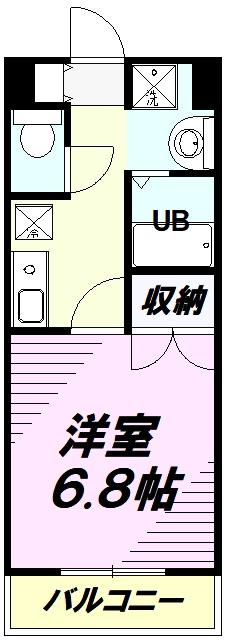 トレセリア暁町(1K/1階)の間取り写真