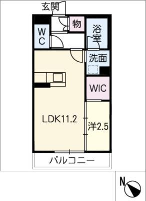 エクラシエ(1LDK/1階)の間取り写真