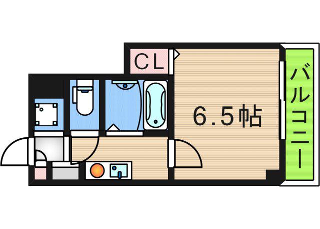ルミエール花園II(1K/8階)の間取り写真
