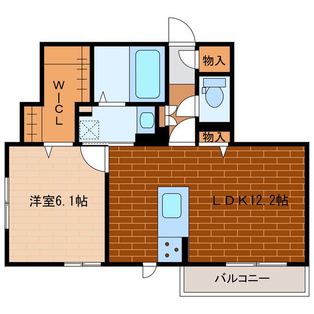 スカイリム(1LDK/3階)の間取り写真