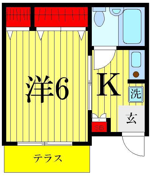 第2小島ビル(1K/1階)の間取り写真