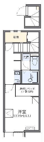 レオネクストやまと(1K/2階)の間取り写真