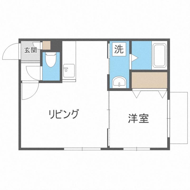 グランディール元町(1LDK/3階)の間取り写真