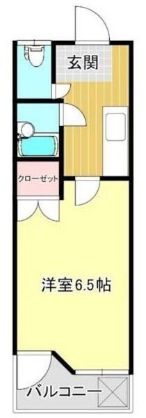 藤野コーポ(1K/1階)の間取り写真