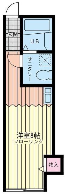 アークレア相模原(1K/2階)の間取り写真