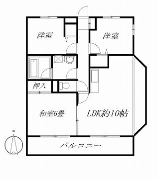 レピドール福田(3LDK/2階)の間取り写真