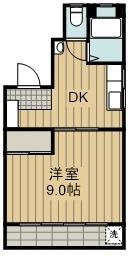 榎本ビル(1K/2階)の間取り写真
