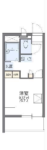 レオパレスアドミラブールワタル(1K/2階)の間取り写真