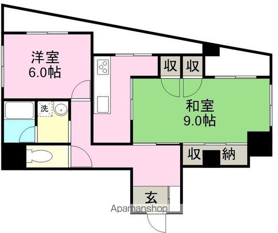 中通マンション(2K/5階)の間取り写真