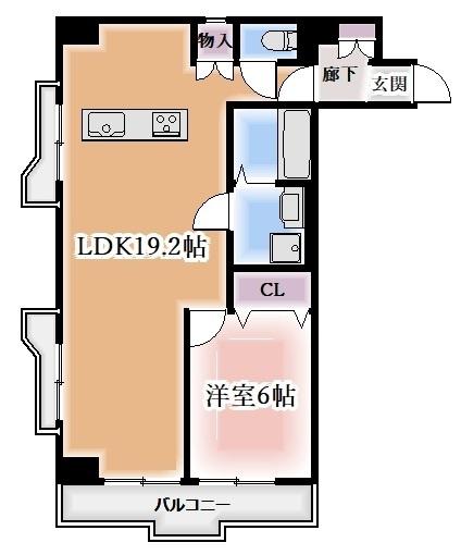 ライオンズマンション星ヶ丘(1LDK/5階)の間取り写真