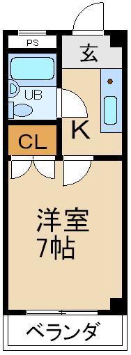 アトレーユネヤ川(1K/4階)の間取り写真