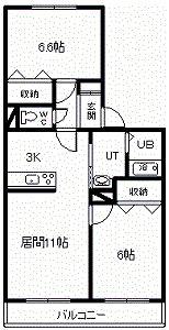 シャンノール2・4(2LDK/1階)の間取り写真