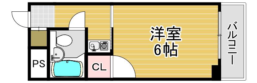 MCOURT野田(1K/5階)の間取り写真