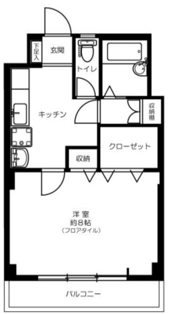 プラザ・ドゥ・カステリ(1K/3階)の間取り写真