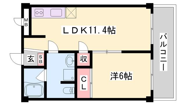 ディオミオ(1LDK/3階)の間取り写真