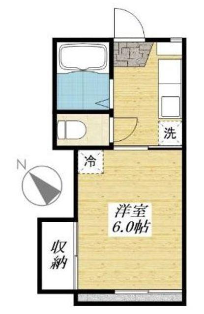ドエルT&YII(1K/2階)の間取り写真