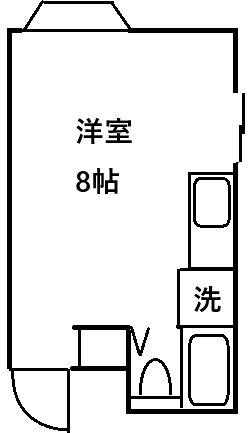 カナディアンハイツ新宿(ワンルーム/2階)の間取り写真
