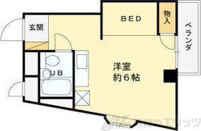 川端マンション(ワンルーム/3階)の間取り写真