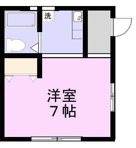 ハンプトンコート鹿渡(1K/1階)の間取り写真