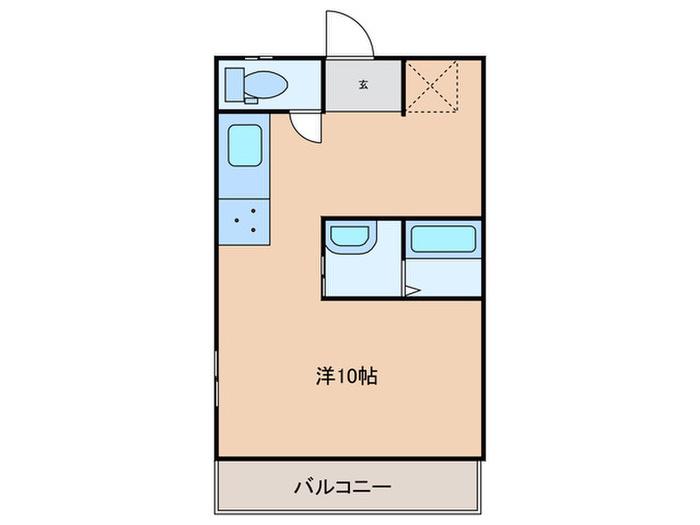 天野ビル(ワンルーム/3階)の間取り写真