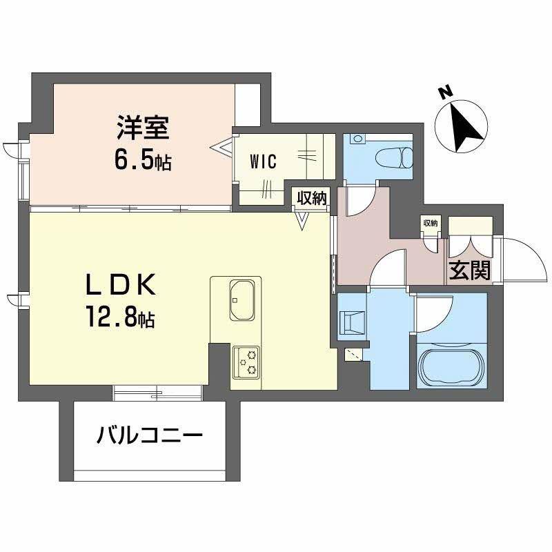RIO COLLINA 東山(1LDK/2階)の間取り写真