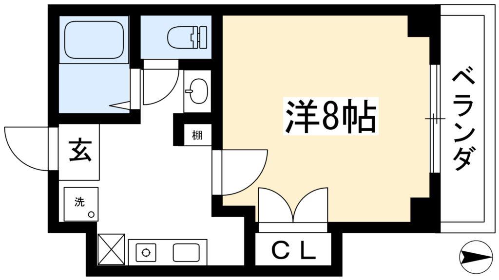 エルエーブハイツ(1K/3階)の間取り写真