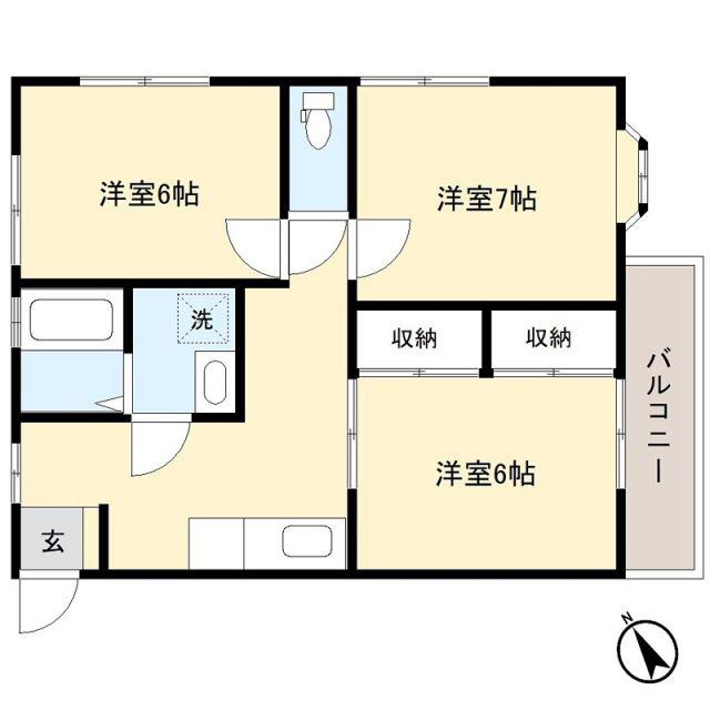 ハイツシーマ(3DK/1階)の間取り写真