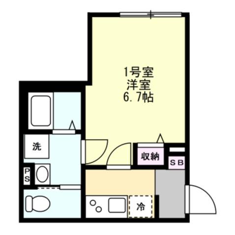 久比里アパート(1K/3階)の間取り写真