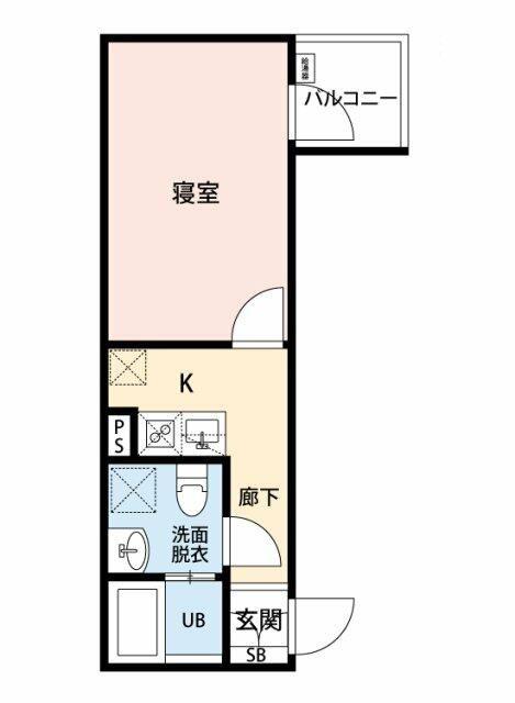 FELICE TERRACE(1K/2階)の間取り写真