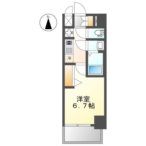 エステムコート名古屋グロース(1K/5階)の間取り写真