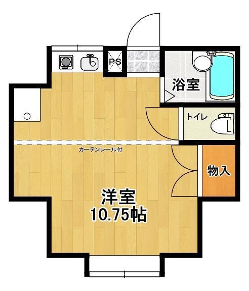 郡山第2パンション(ワンルーム/1階)の間取り写真