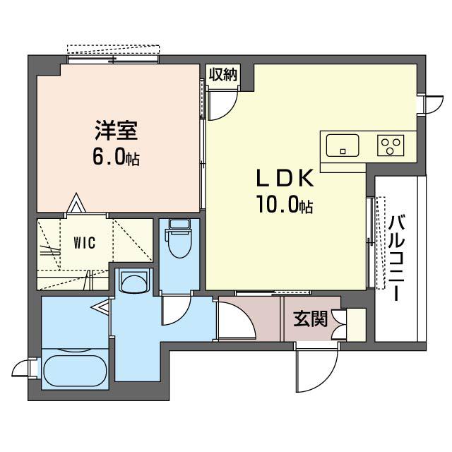 パインカーサ(1LDK/3階)の間取り写真