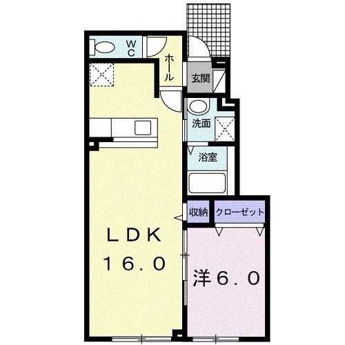 ブリアンコリーヌ(1LDK/1階)の間取り写真